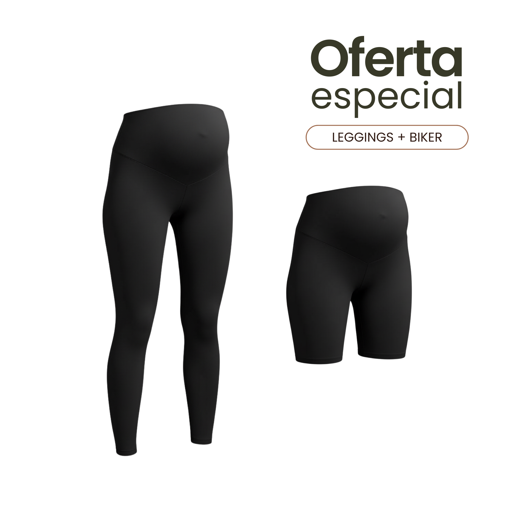 (2 PACK) Leggings + Biker Confort Materno
