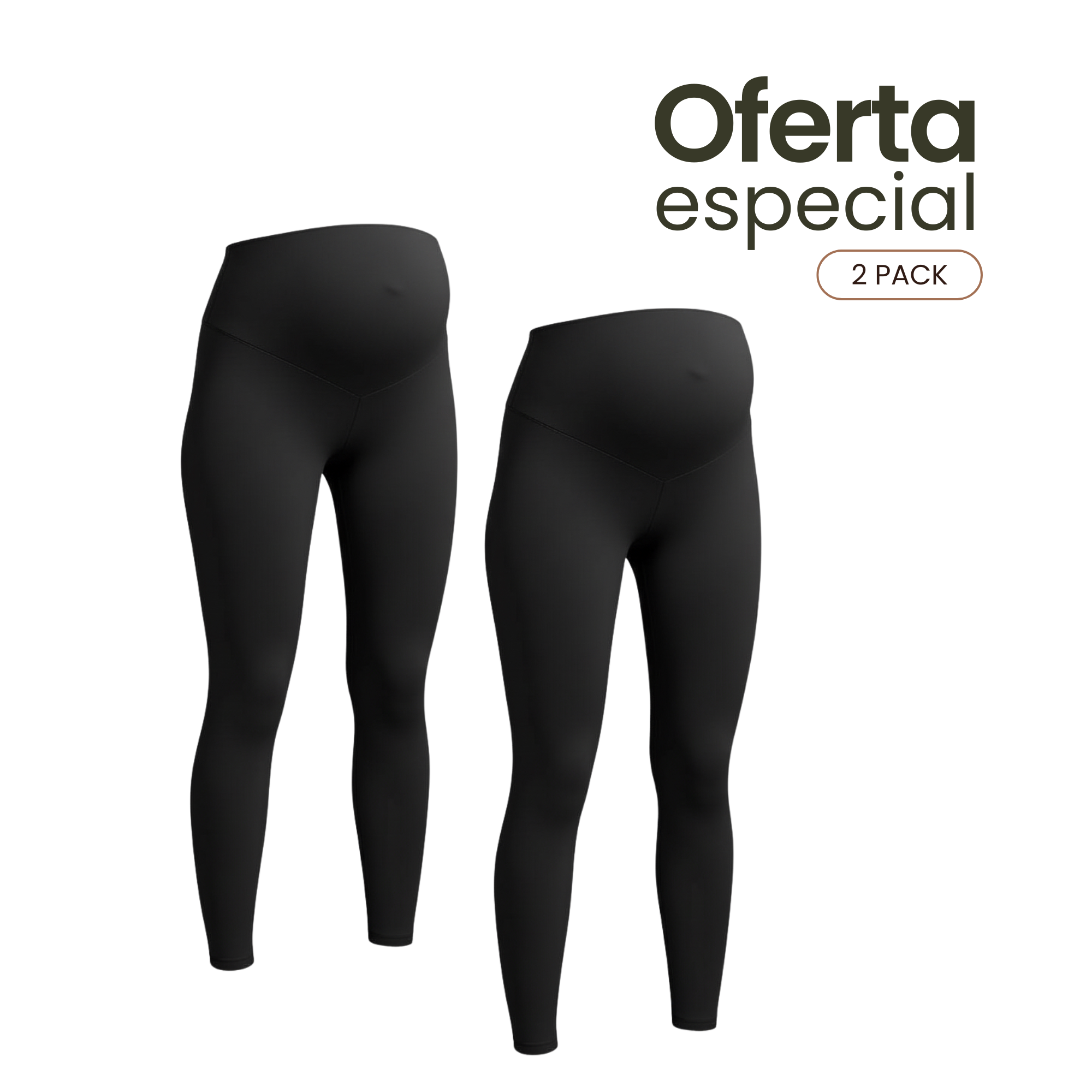 (2 PACK) Leggings Confort Materno + Envio Gratis